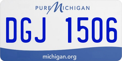 MI license plate DGJ1506