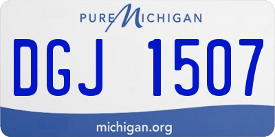 MI license plate DGJ1507
