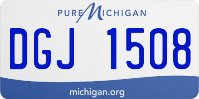 MI license plate DGJ1508