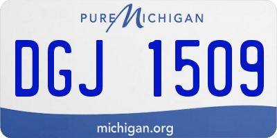 MI license plate DGJ1509
