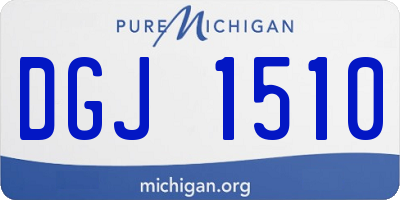 MI license plate DGJ1510