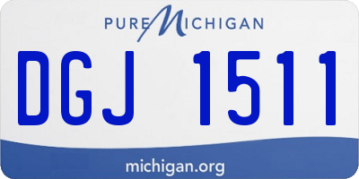 MI license plate DGJ1511