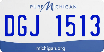 MI license plate DGJ1513