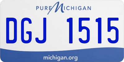 MI license plate DGJ1515