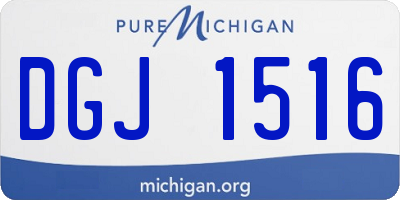 MI license plate DGJ1516