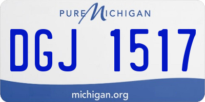 MI license plate DGJ1517