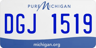MI license plate DGJ1519