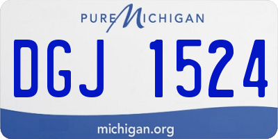 MI license plate DGJ1524