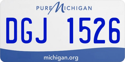 MI license plate DGJ1526