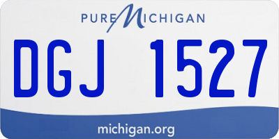 MI license plate DGJ1527