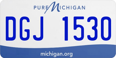 MI license plate DGJ1530