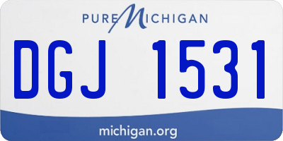 MI license plate DGJ1531