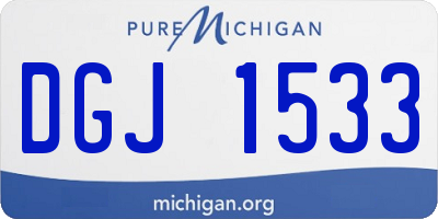 MI license plate DGJ1533