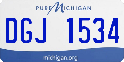 MI license plate DGJ1534