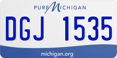 MI license plate DGJ1535
