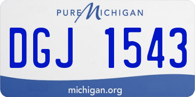 MI license plate DGJ1543