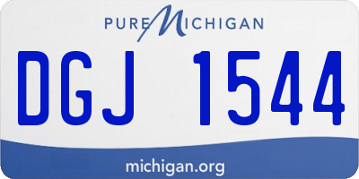 MI license plate DGJ1544