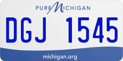MI license plate DGJ1545