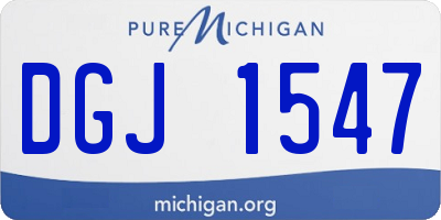 MI license plate DGJ1547