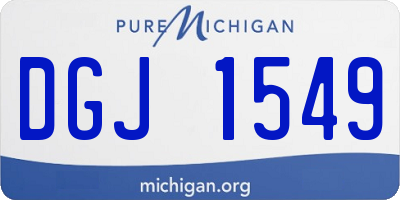 MI license plate DGJ1549