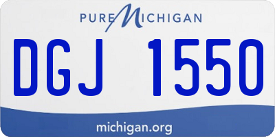 MI license plate DGJ1550