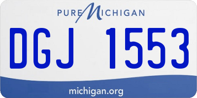 MI license plate DGJ1553