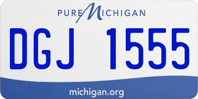 MI license plate DGJ1555