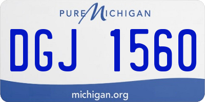 MI license plate DGJ1560