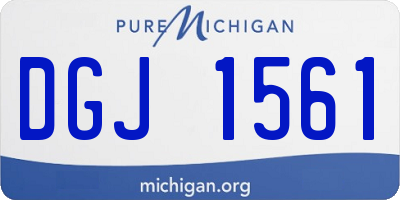 MI license plate DGJ1561