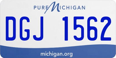 MI license plate DGJ1562