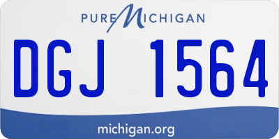 MI license plate DGJ1564