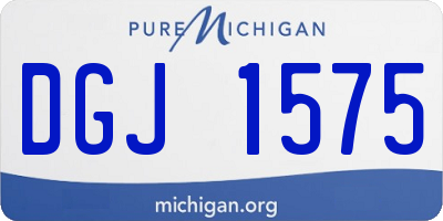 MI license plate DGJ1575