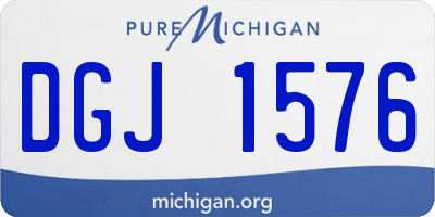 MI license plate DGJ1576