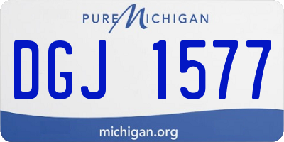 MI license plate DGJ1577