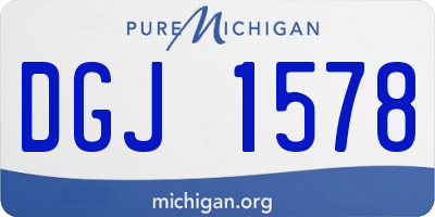 MI license plate DGJ1578
