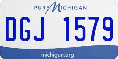 MI license plate DGJ1579