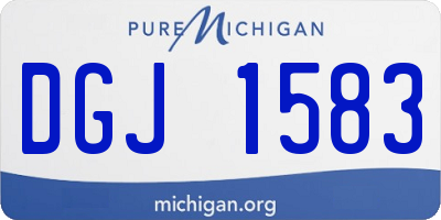 MI license plate DGJ1583