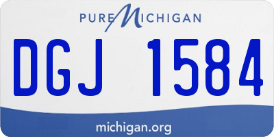 MI license plate DGJ1584