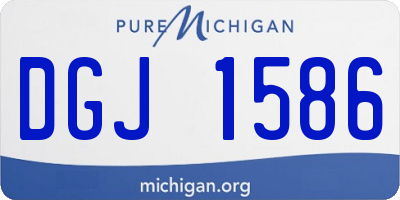 MI license plate DGJ1586