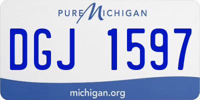 MI license plate DGJ1597