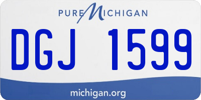 MI license plate DGJ1599
