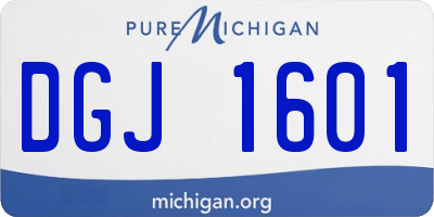 MI license plate DGJ1601