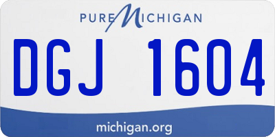 MI license plate DGJ1604