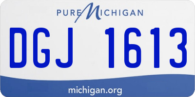 MI license plate DGJ1613