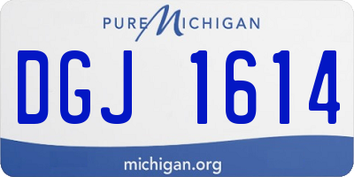 MI license plate DGJ1614