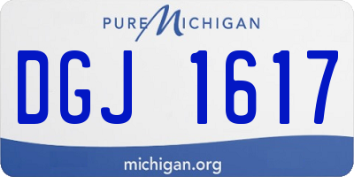 MI license plate DGJ1617