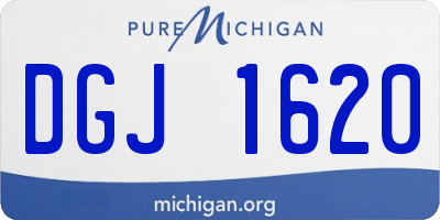 MI license plate DGJ1620