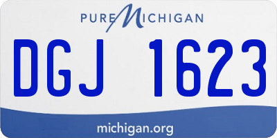 MI license plate DGJ1623