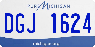 MI license plate DGJ1624