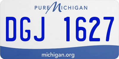 MI license plate DGJ1627